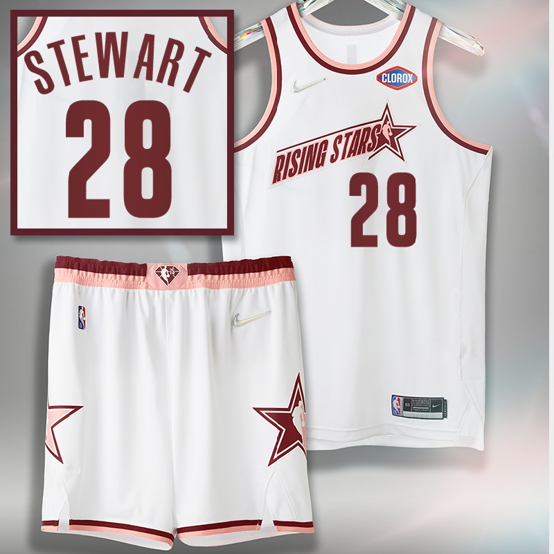 Isaiah Stewart 2022 NBA Rising Stars Pistons Jersey White Team Isiah Uniform