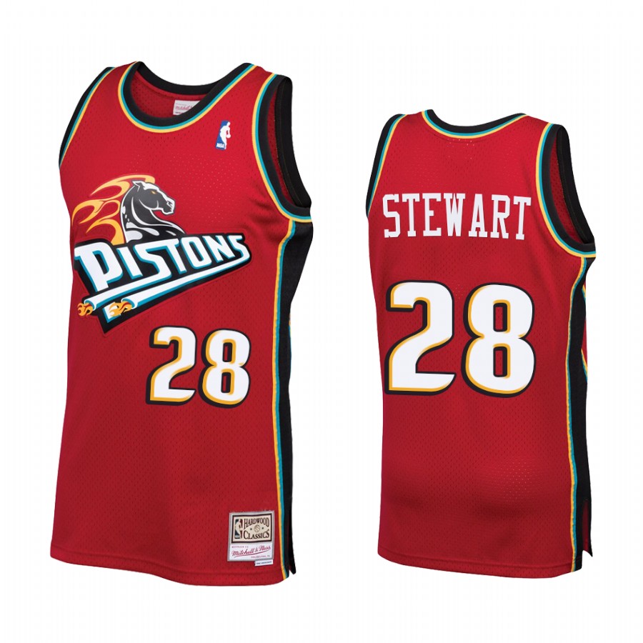 Isaiah Stewart 28 Detroit Pistons Throwback 90s Red Jersey HWC Swingman