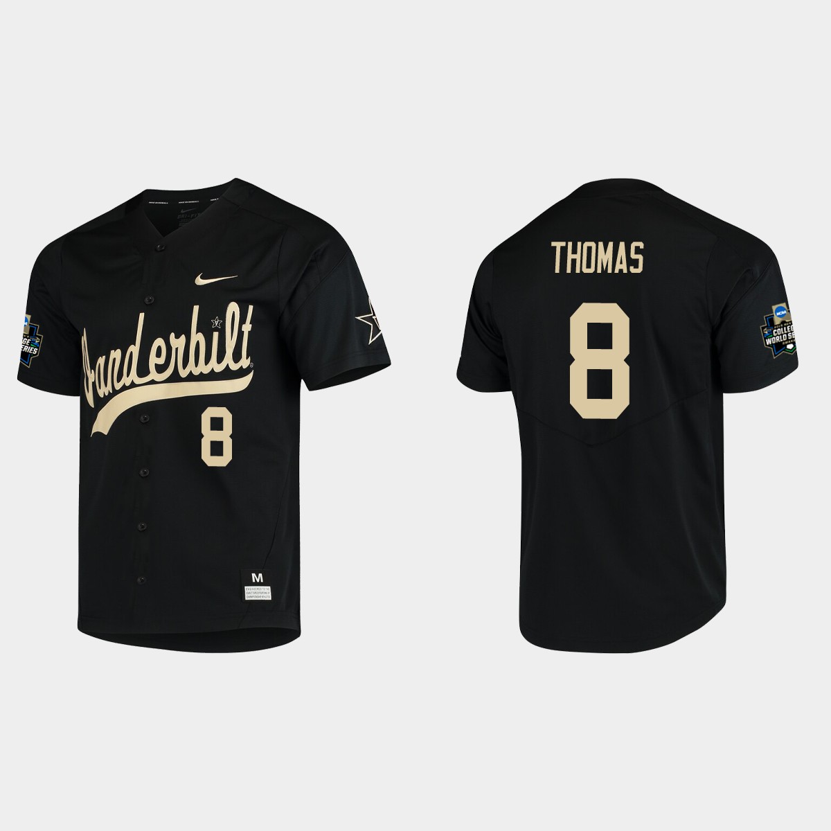 Isaiah Thomas Vanderbilt Commodores College World Series  Jersey - Black