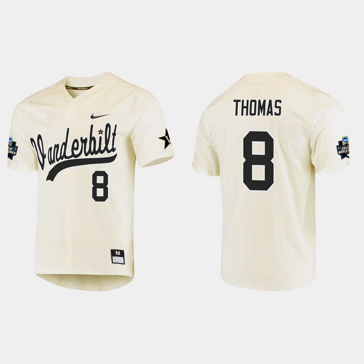 Isaiah Thomas Vanderbilt Commodores College World Series  Jersey - Cream