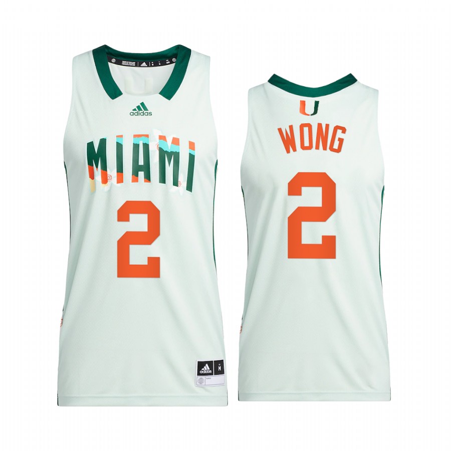 Isaiah Wong Miami Hurricanes White Jersey 2022 Honoring Black Excellence