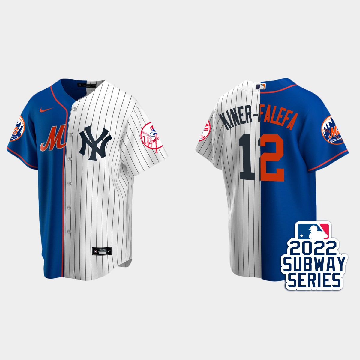 Isiah Kiner-Falefa New York Yankees 2022 Subway Series Split Jersey - Royal White