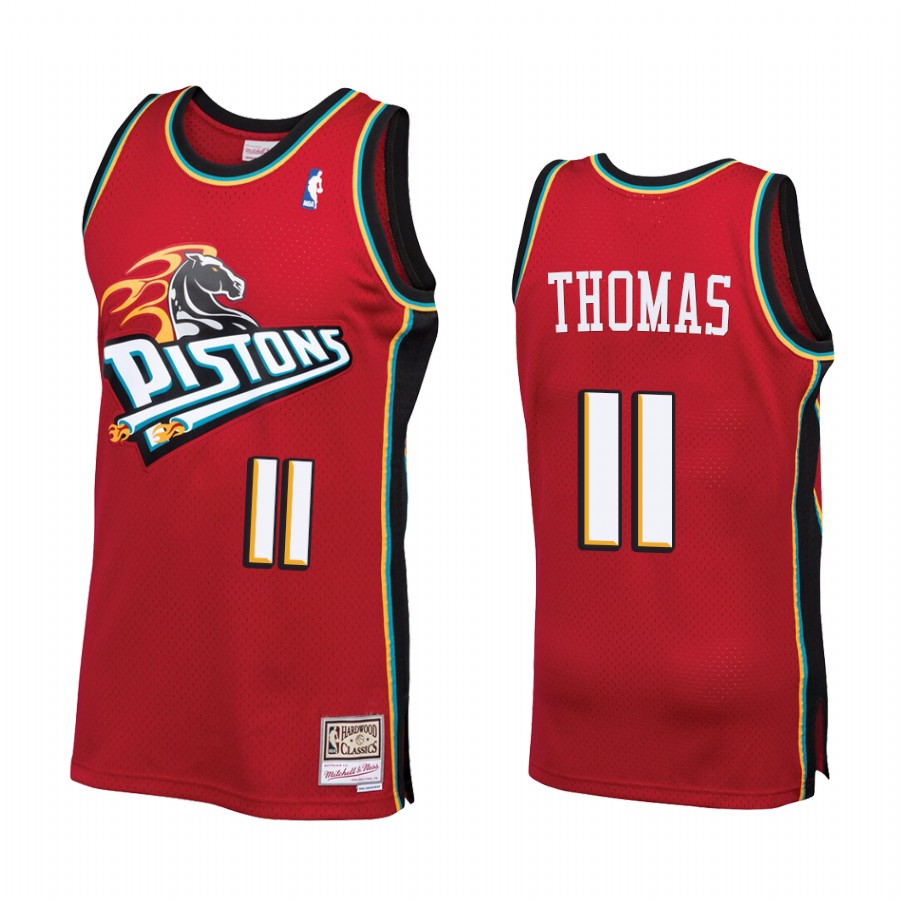Isiah Thomas 11 Detroit Pistons Throwback 90s Red Jersey HWC Swingman