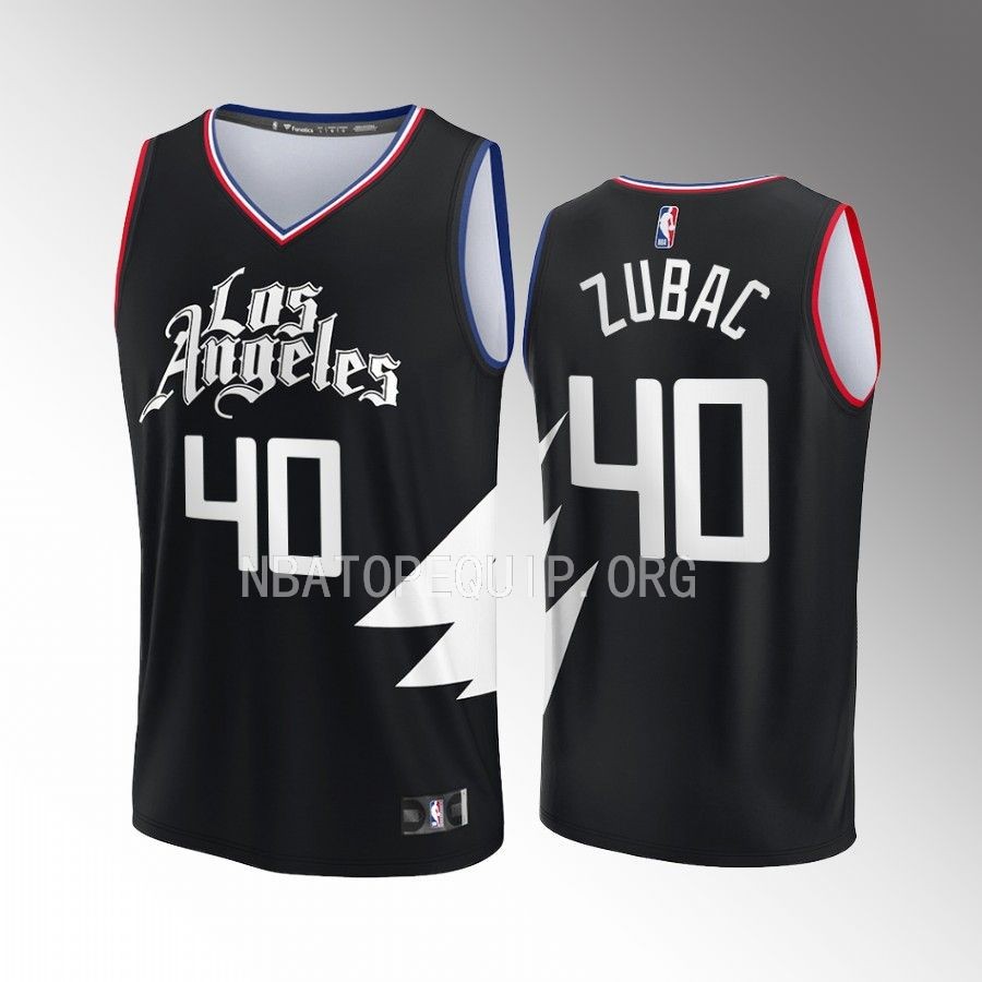 Ivica Zubac Clippers #40 Black Jersey Fast Break Fast Break Player 2022-23 Statement Edition