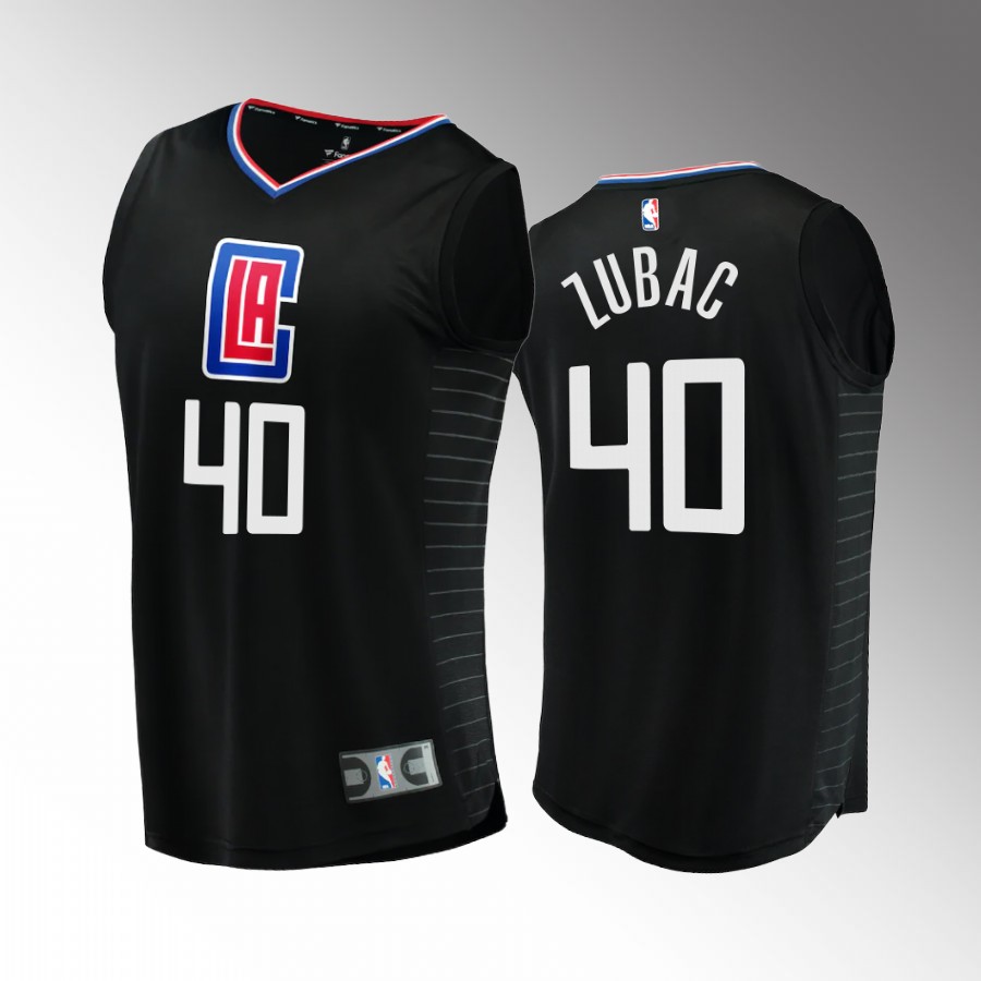 Ivica Zubac Clippers #40 Black Jersey Fast Break  2022-23 Statement