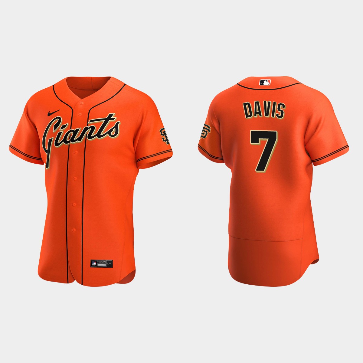 J.D. Davis San Francisco Giants Alternate Jersey - Orange