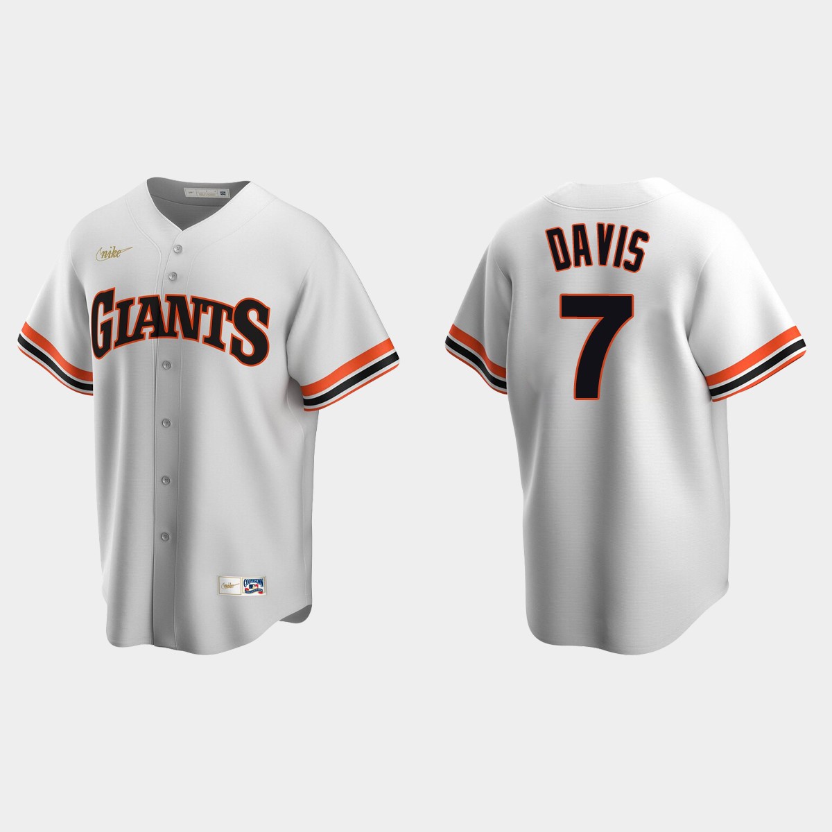 J.D. Davis San Francisco Giants Cooperstown Collection Home Jersey - White