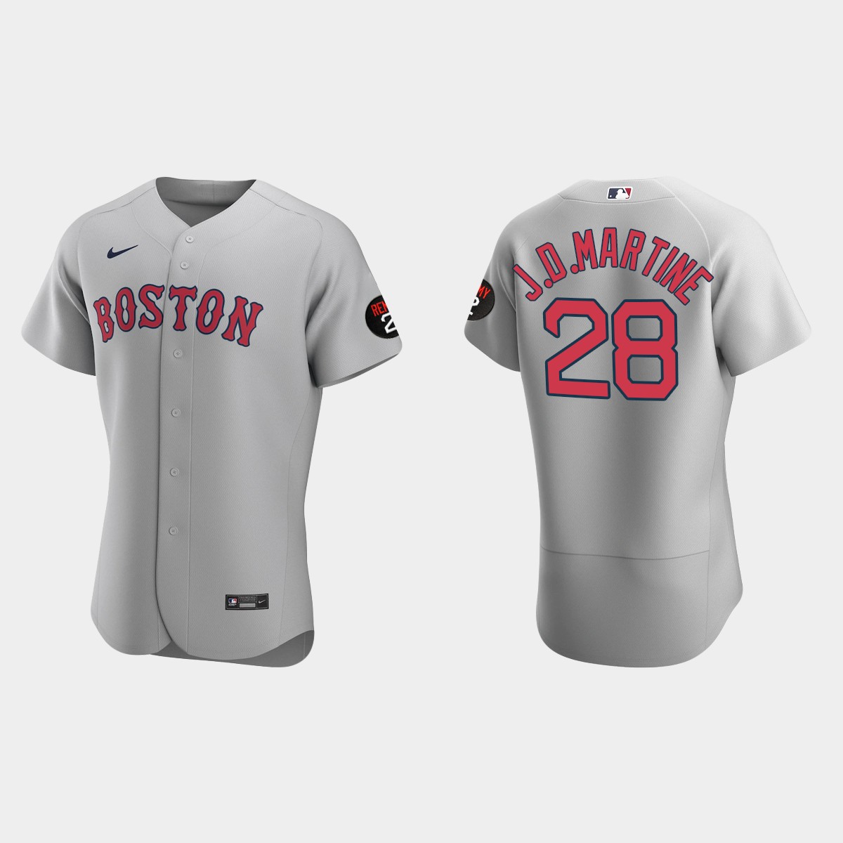 J.D. Martinez Boston Red Sox Jerry Remy Jersey - Gray