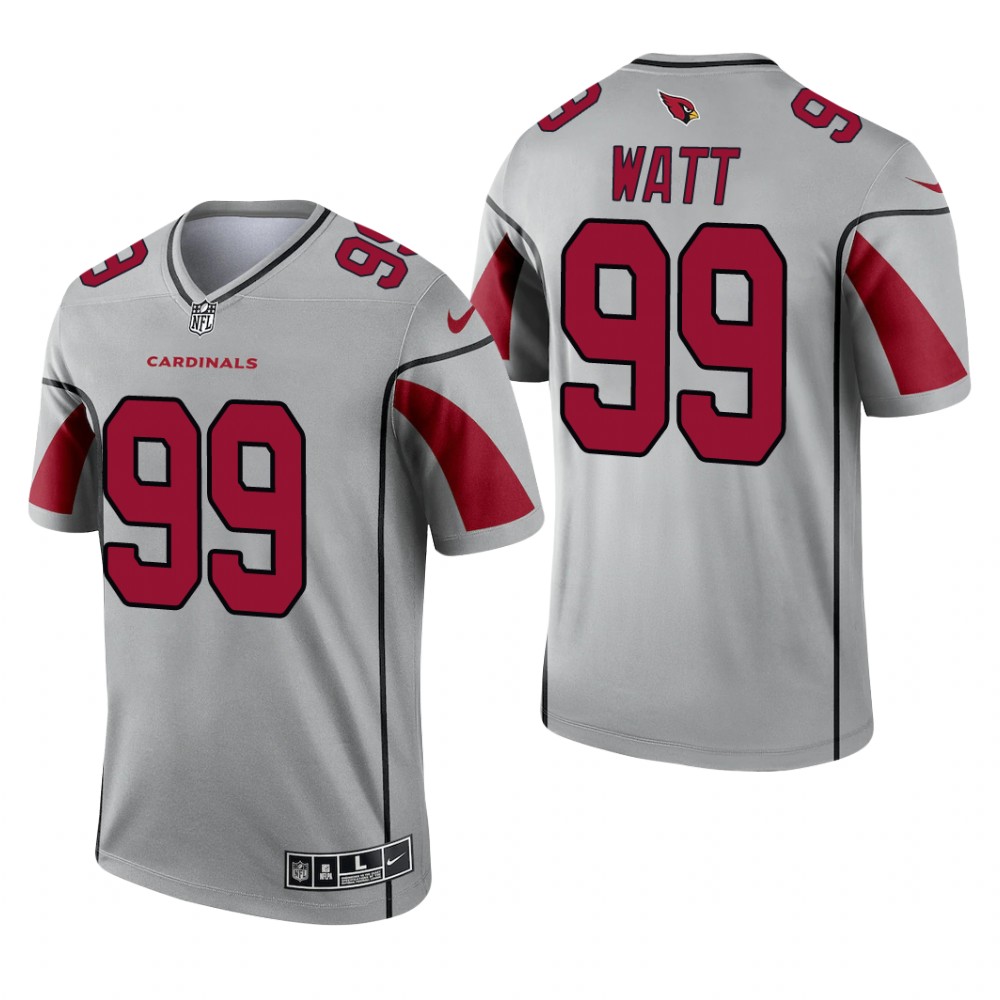 J.J. Watt Arizona Cardinals Silver Jersey Inverted Legend - Men's