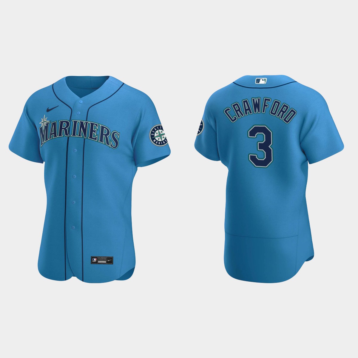 J.P. Crawford #3 Seattle Mariners Alternate Jersey - Royal