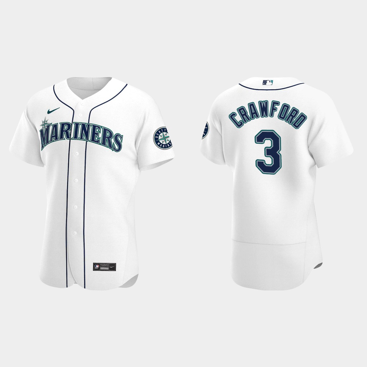 J.P. Crawford #3 Seattle Mariners Home Jersey - White