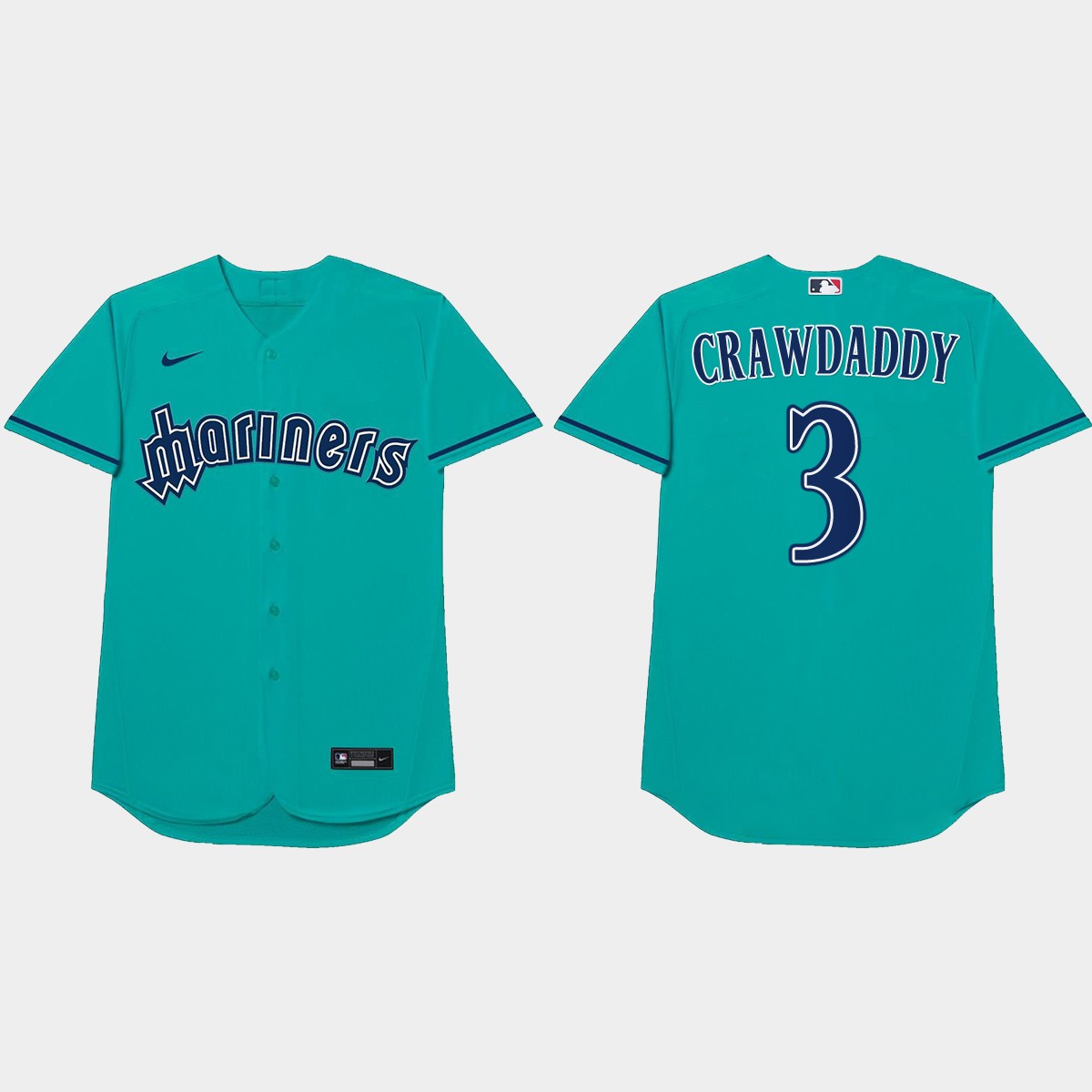 J.P. Crawford Nickname Mariners 2021 Players' Weekend Crawdaddy Jersey - Aqua