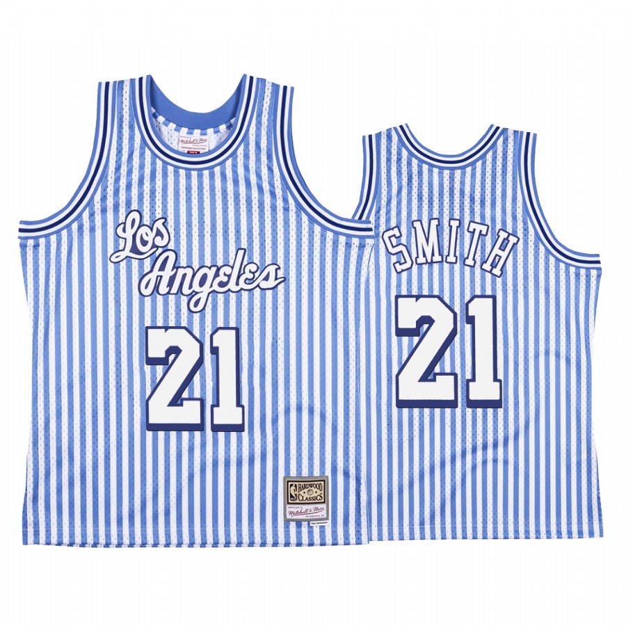J.R. Smith #21 Los Angeles Lakers Blue Stars and Stripes Jersey