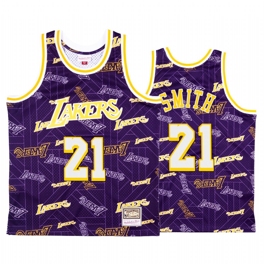 J.R. Smith #21 Los Angeles Lakers Purple Tear Up Pack Jersey