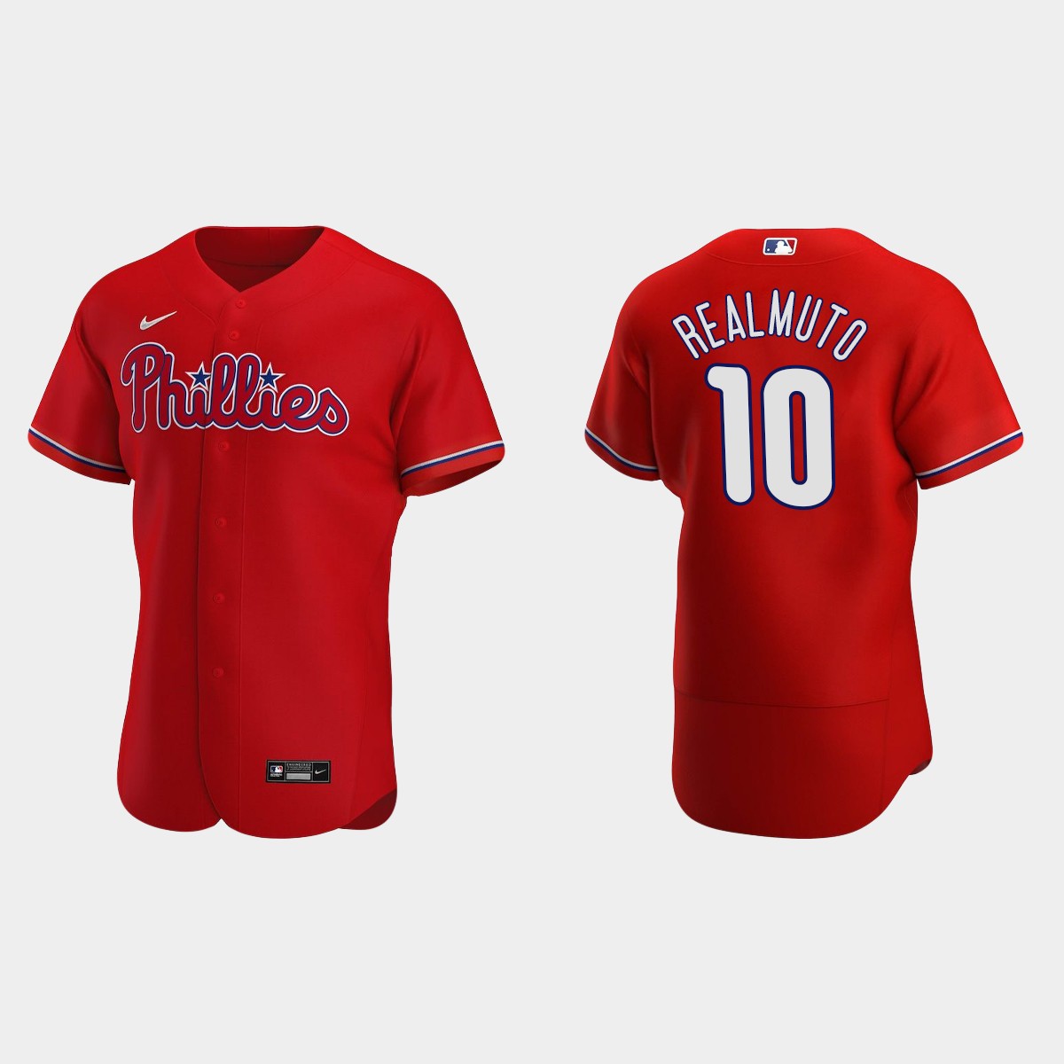 J.T. Realmuto #10 Philadelphia Phillies 2020 Alternate Jersey - Red