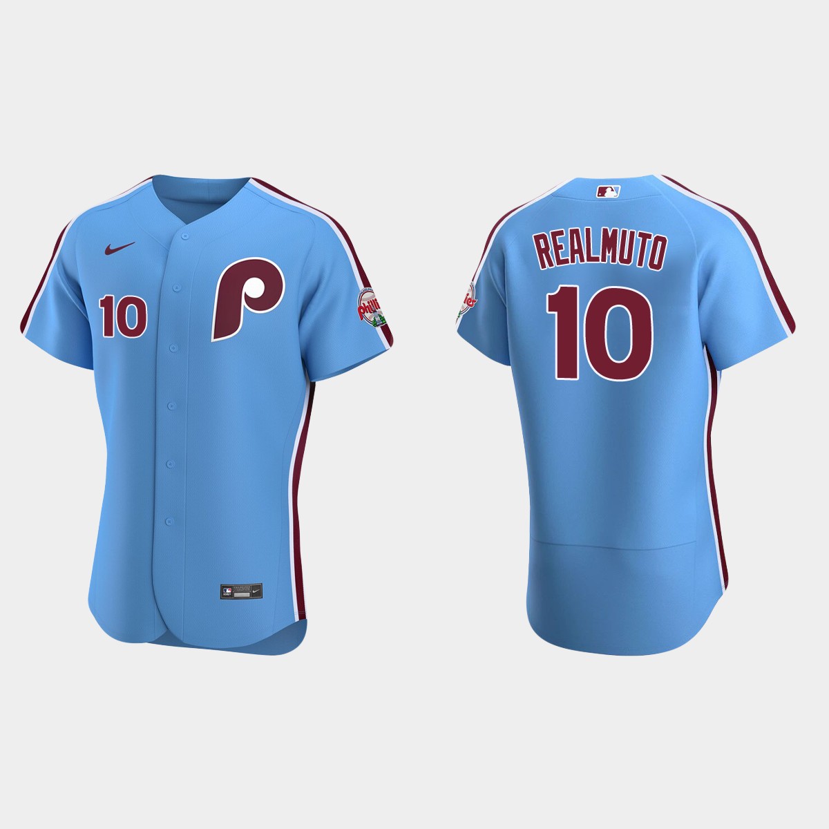 J.T. Realmuto #10 Philadelphia Phillies Alternate Jersey - Light Blue