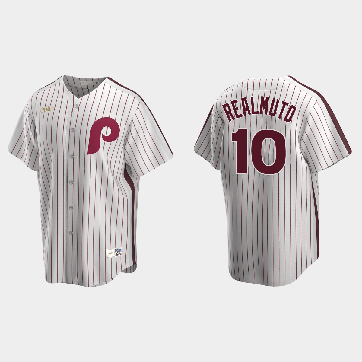 J.T. Realmuto #10 Philadelphia Phillies Cooperstown Collection Home Jersey - White