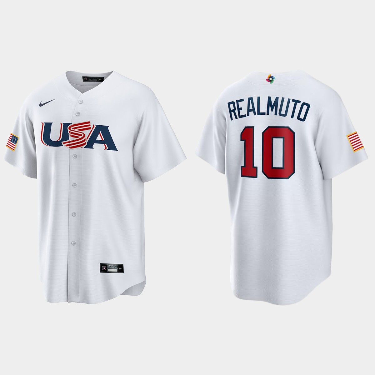 J.T. Realmuto Philadelphia Phillies 2023 World  Classic USA Jersey - White