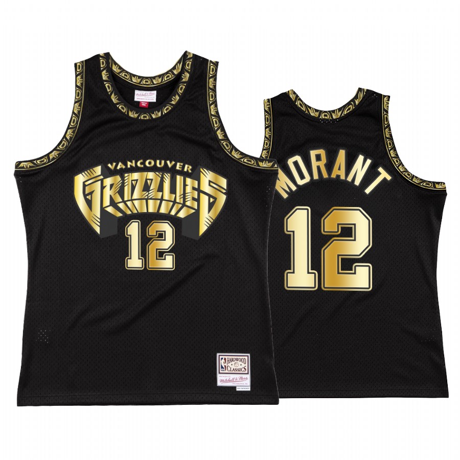 Ja Morant #12 Memphis Grizzlies Throwback 90s Jersey Black