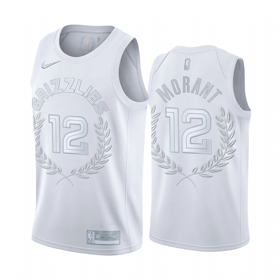 Ja Morant #12 Memphis Grizzlies White 2020 Rookie of the Year Jersey