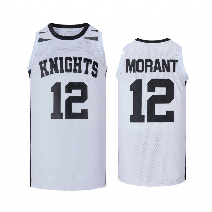 Ja Morant Crestwood Knights Highschool Memphis Grizzlies #12 White Jersey
