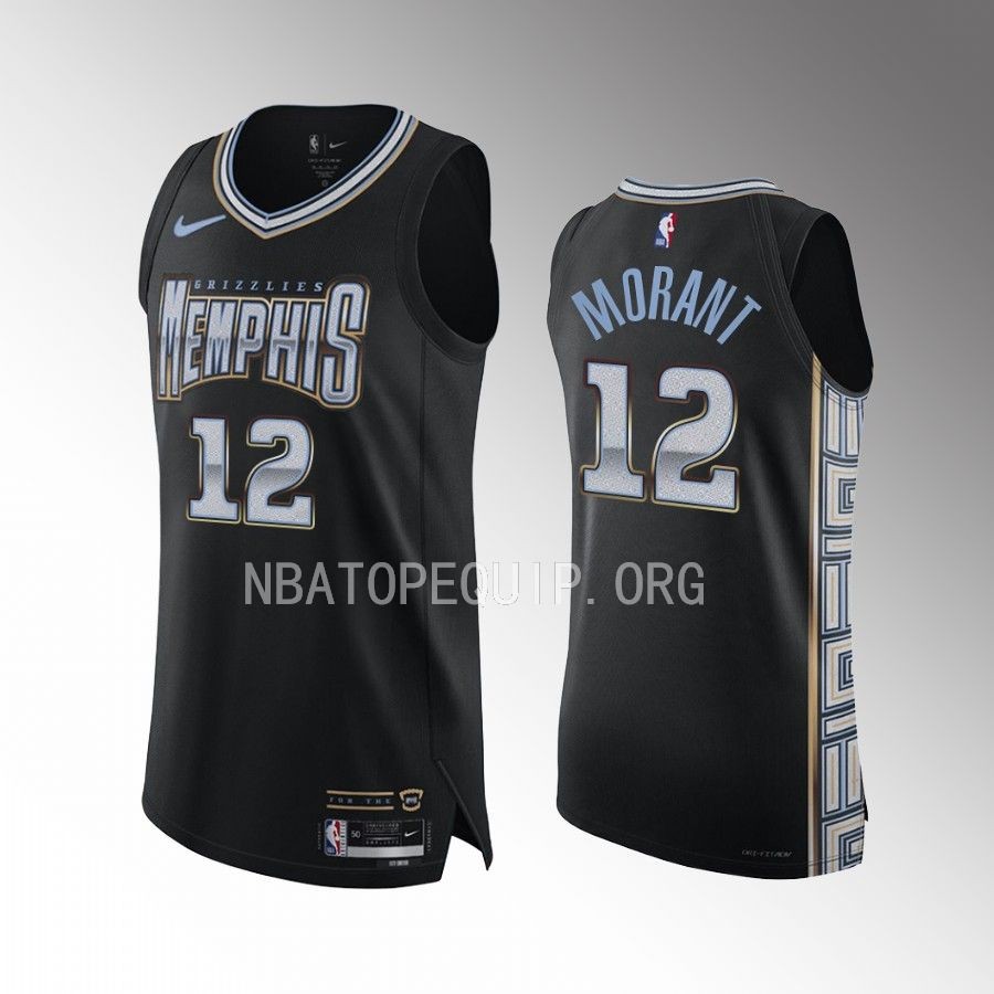 Ja Morant Memphis Grizzlies 2022-23 City Edition #12 Jersey Black