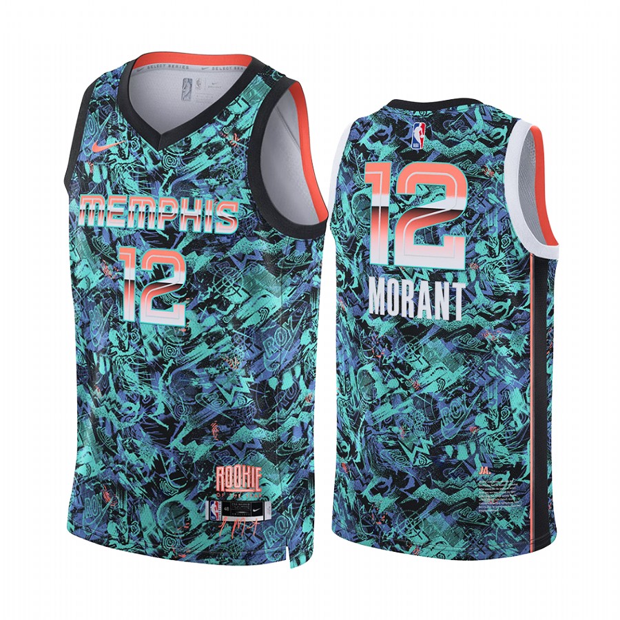 Ja Morant Memphis Grizzlies Select Series Green Jersey Roy