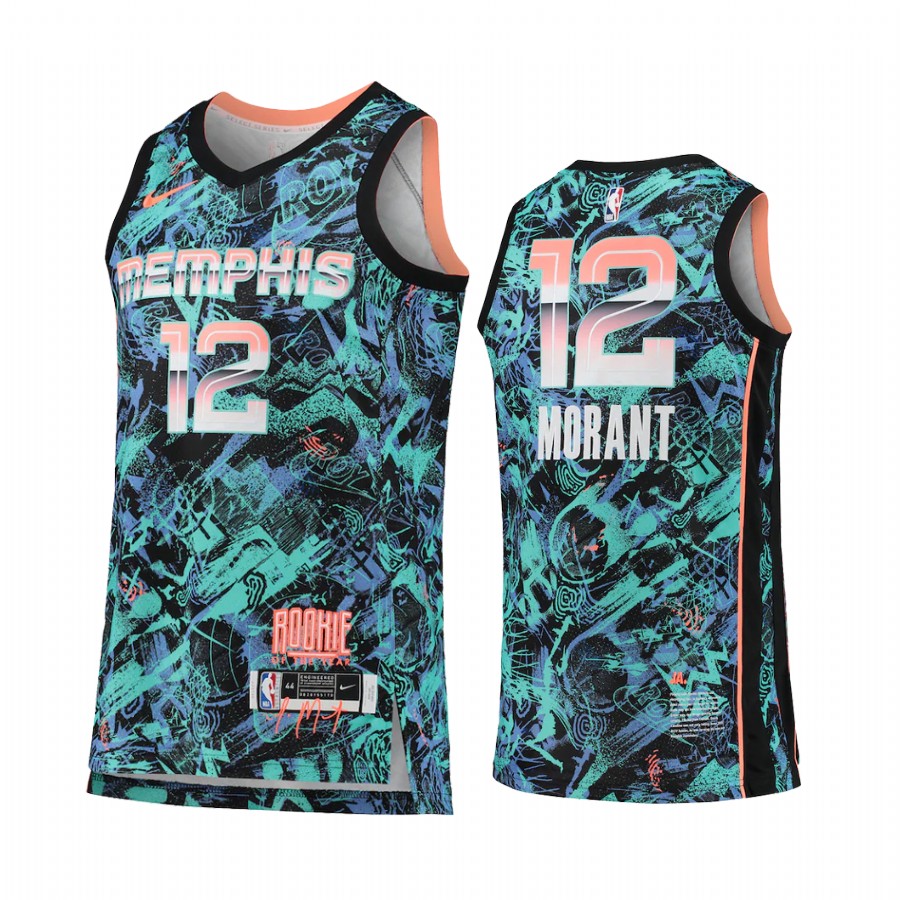 Ja Morant Memphis Grizzlies Select Series Turquoise Jersey Rookie of the Year