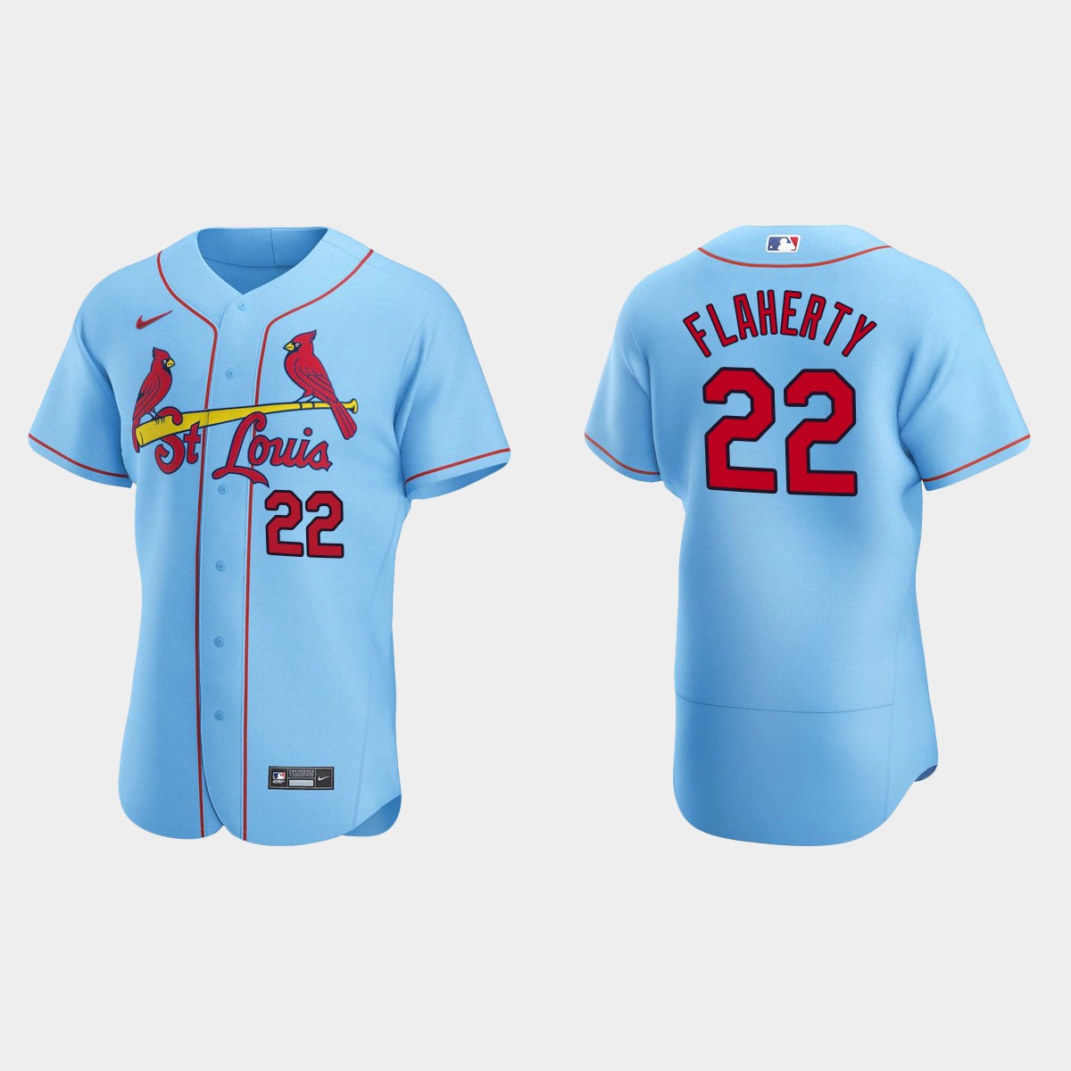 Jack Flaherty #22 St. Louis Cardinals Light Blue 2020 Alternate Jersey