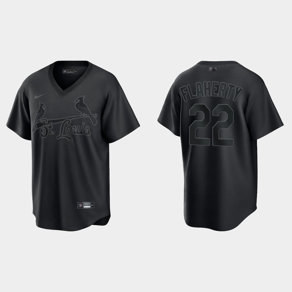 Jack Flaherty St. Louis Cardinals Pitch Black Fashion Jersey - Black