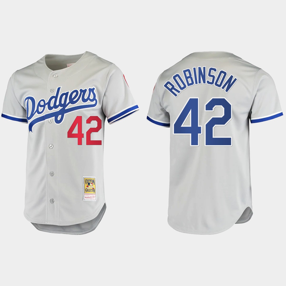 Jackie Robinson #42 Los Angeles Dodgers Cooperstown Collection Jersey - Gray