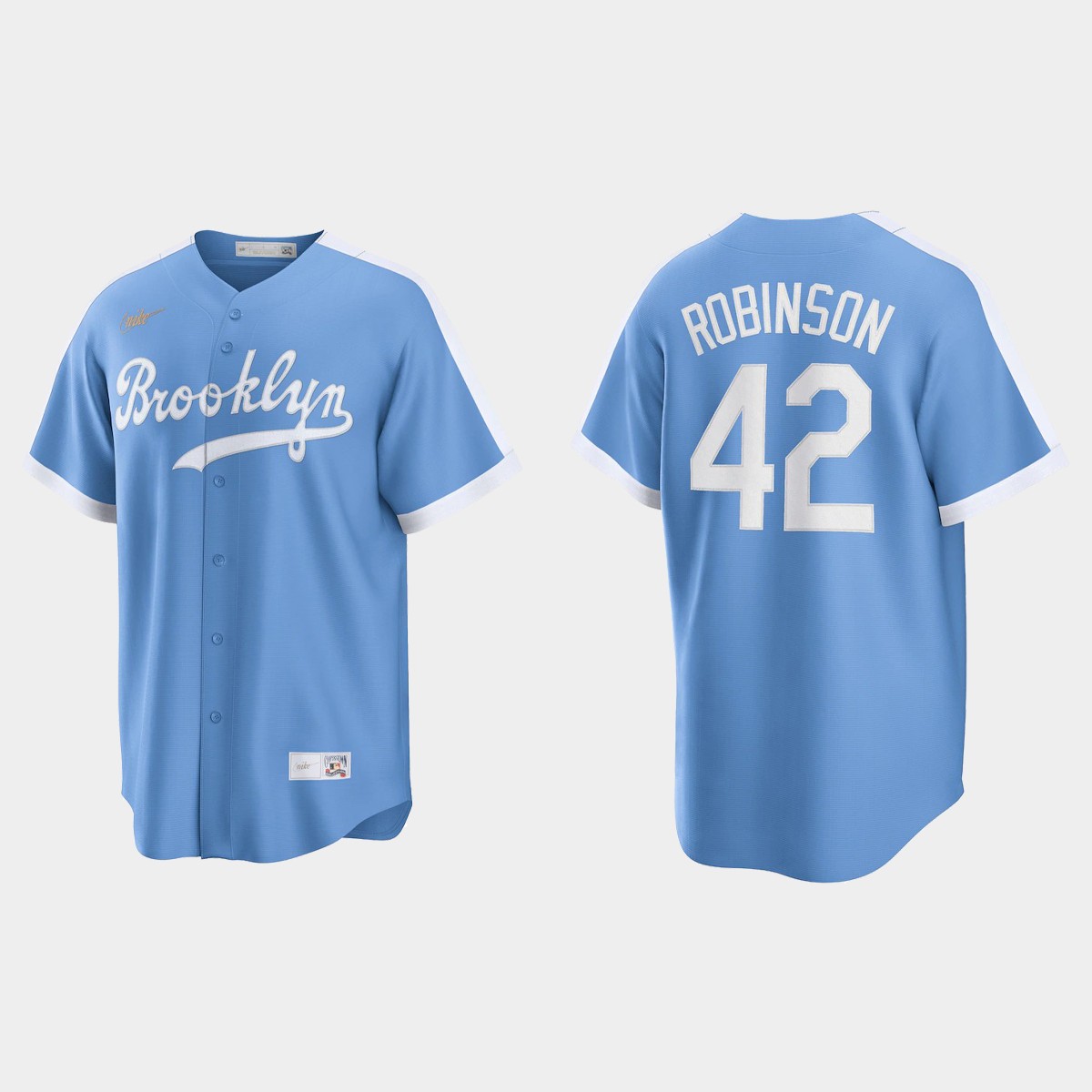 Jackie Robinson Brooklyn Dodgers Cooperstown Collection Alternate Jersey - Light Blue