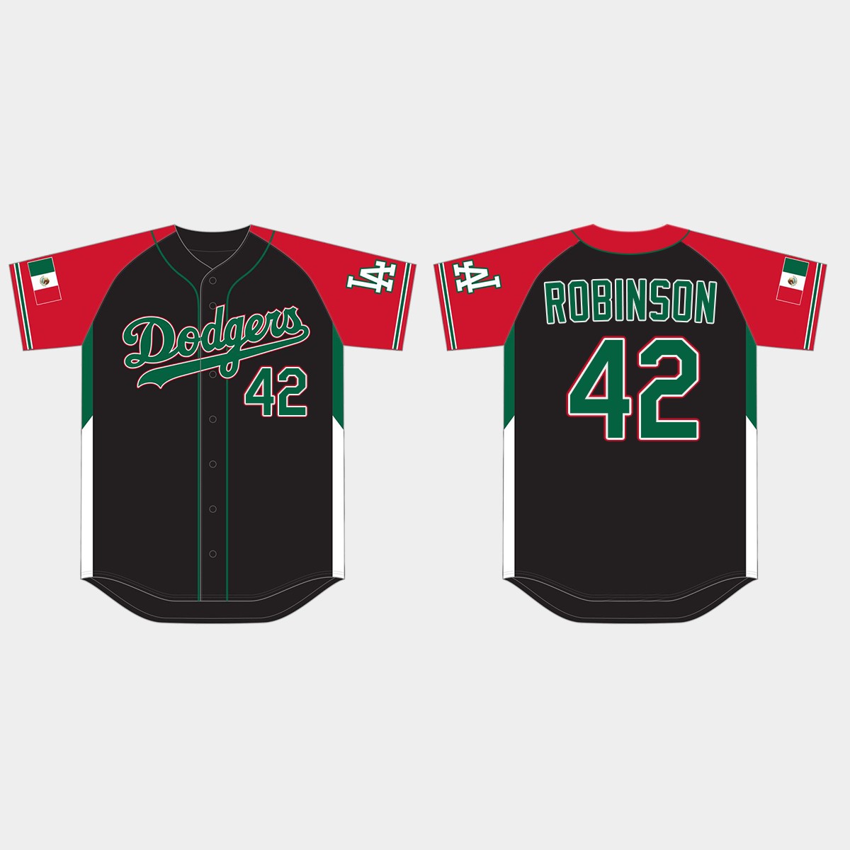 Jackie Robinson Los Angeles Dodgers 2021 Mexican Heritage Night Limited Jersey - Black