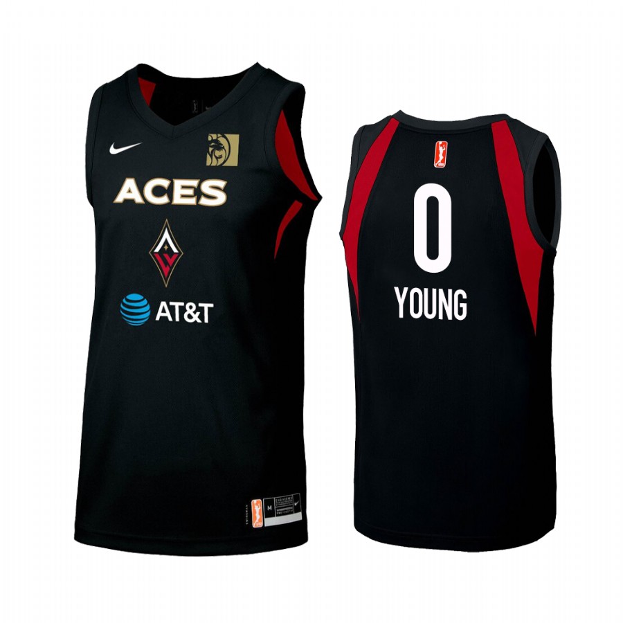 Jackie Young Las Vegas Aces WNBA Primary Women's Black Jersey