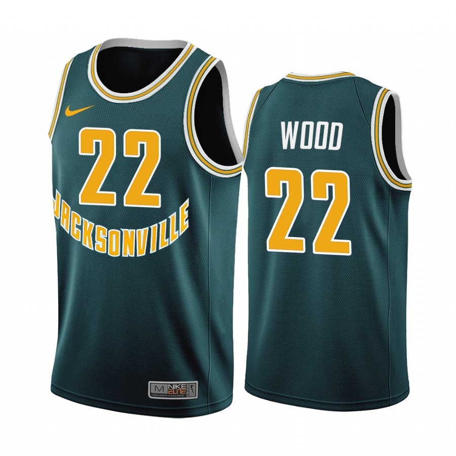 Jacksonville Dolphins Diante Wood Green 50th Anniversary Throwback Jersey College