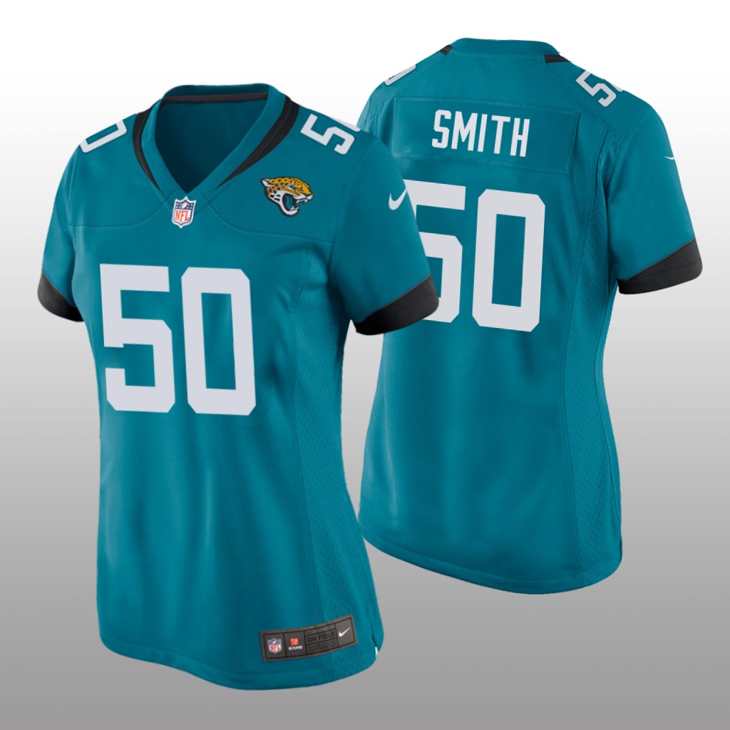 Jacksonville Jaguars #50 Teal Telvin Smith Game Jersey - Women