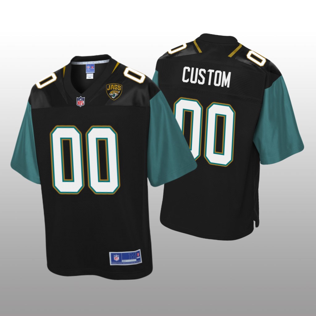 Jacksonville Jaguars # Black Custom Pro Line Jersey - Youth