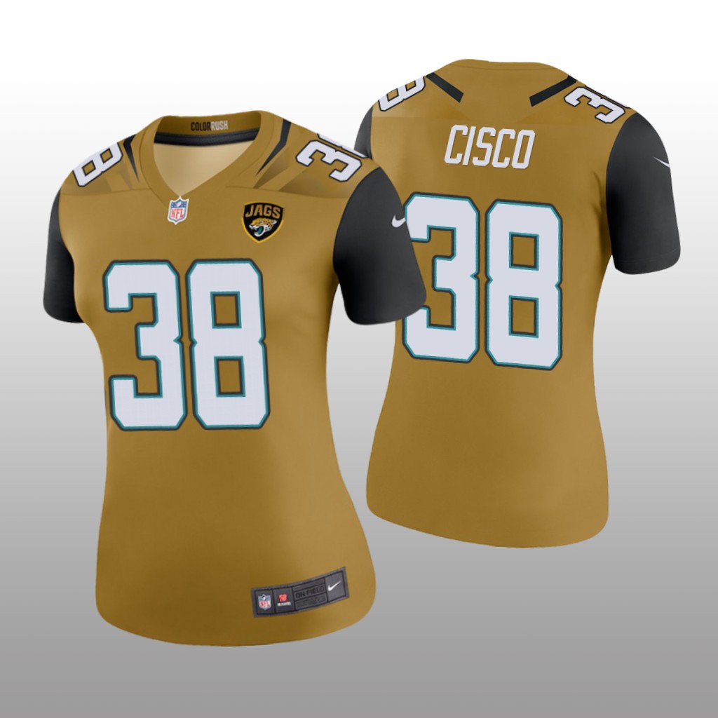 Jacksonville Jaguars Andre Cisco Gold Jersey Color Rush Legend - Women's