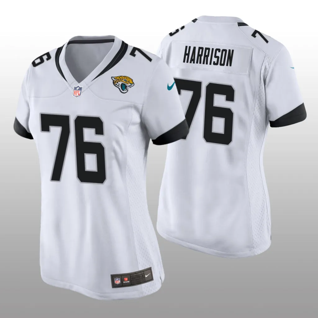 Jacksonville Jaguars Anton Harrison White Jersey Game - Women's