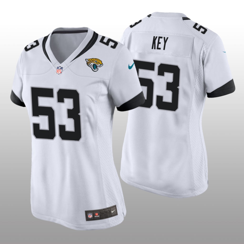 Jacksonville Jaguars Arden Key White Jersey Game - Women's