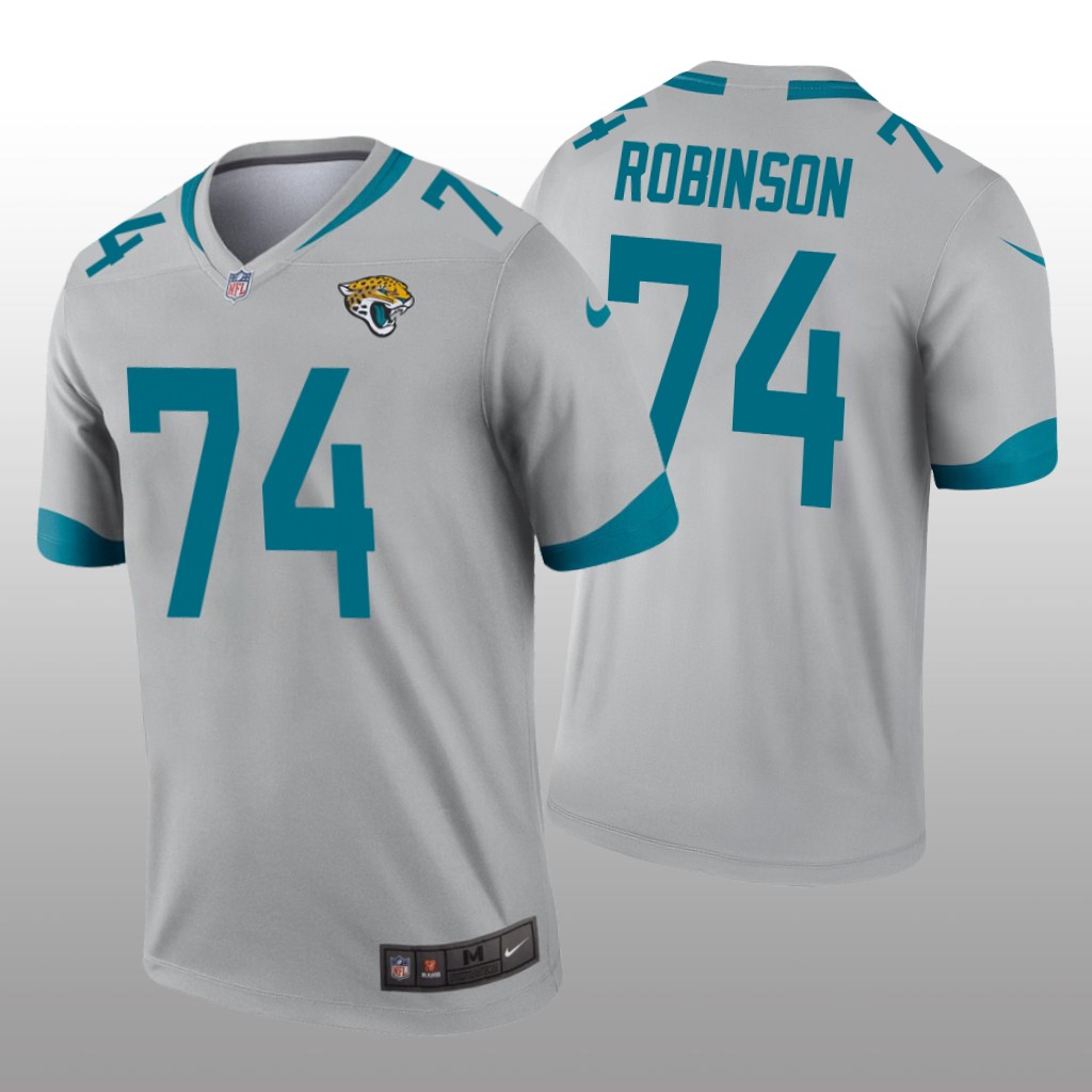 Jacksonville Jaguars Cam Robinson Silver Jersey Inverted Legend - Men's