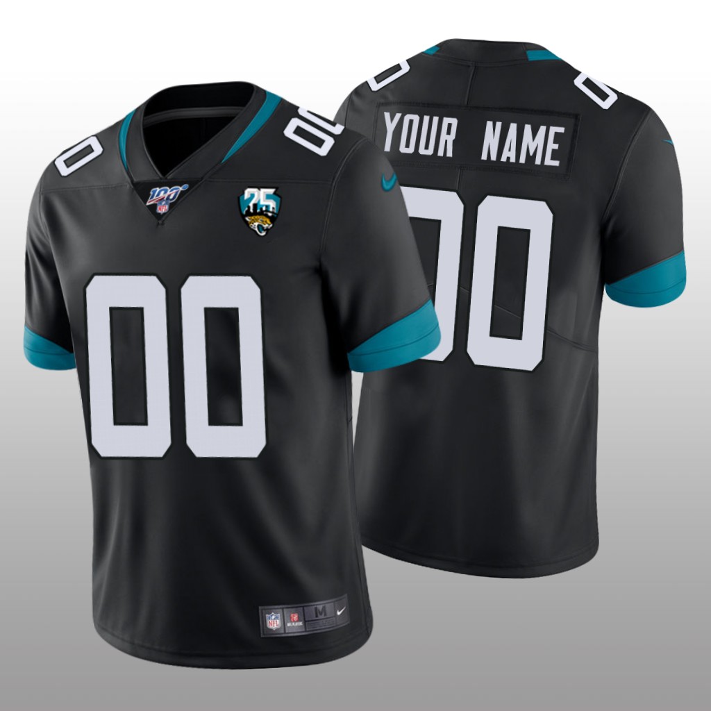 Jacksonville Jaguars Custom Black Vapor Limited Jersey 100th Season - Men's