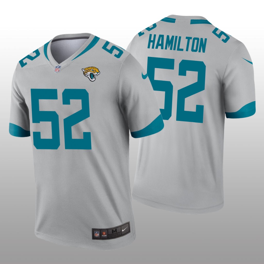 Jacksonville Jaguars DaVon Hamilton Silver Jersey Inverted Legend - Men's