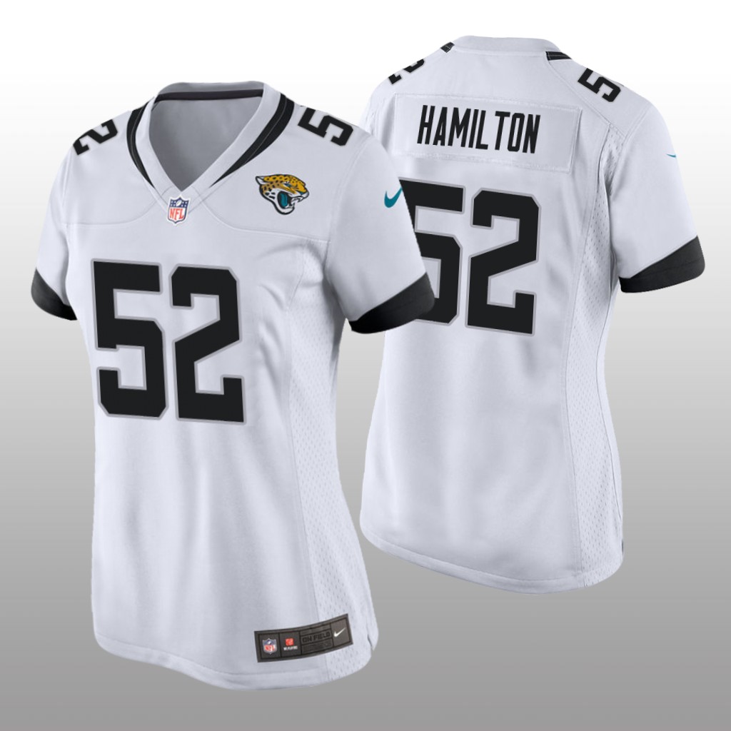 Jacksonville Jaguars DaVon Hamilton White Jersey Game - Women's