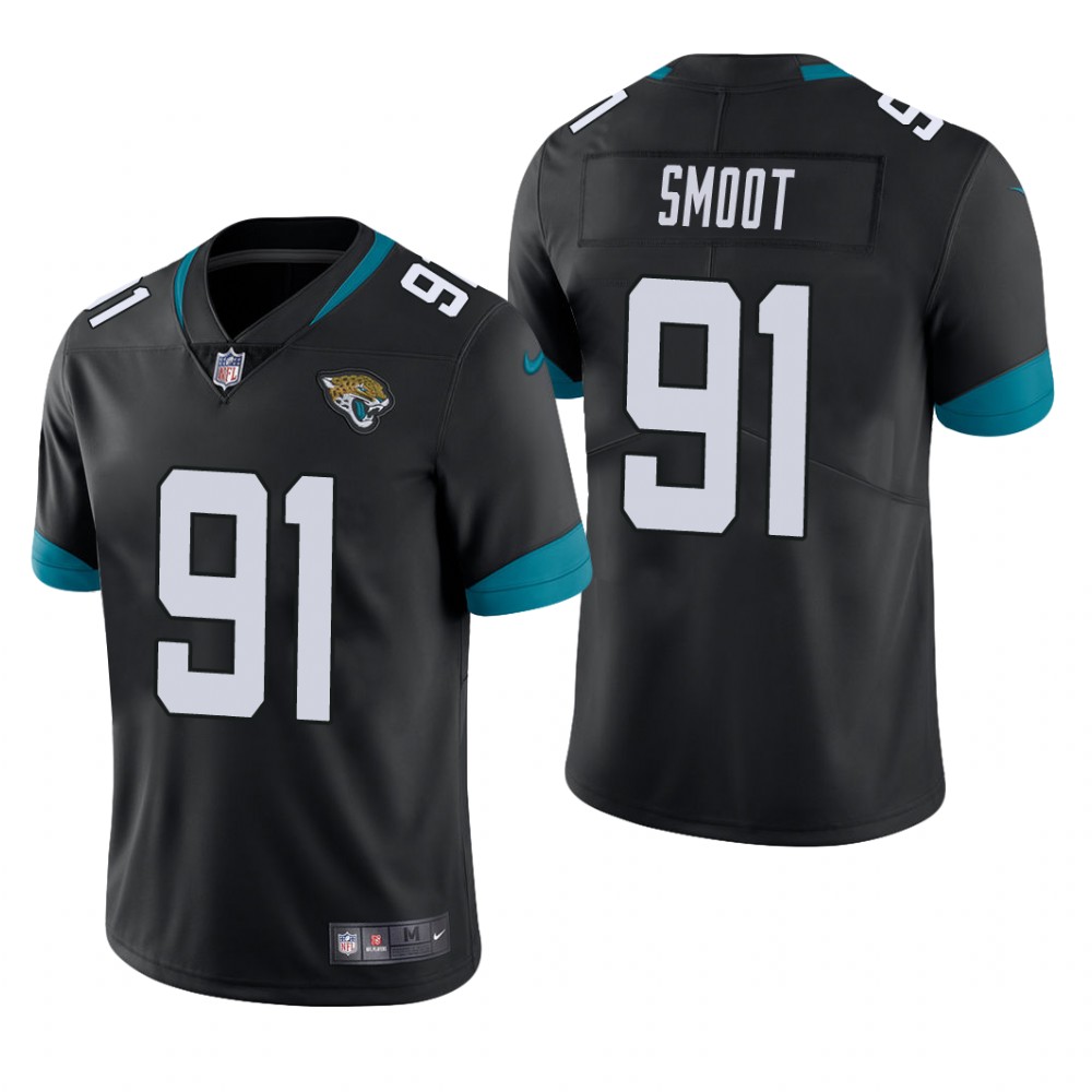 Jacksonville Jaguars Dawuane Smoot Black Jersey Vapor Limited - Men's