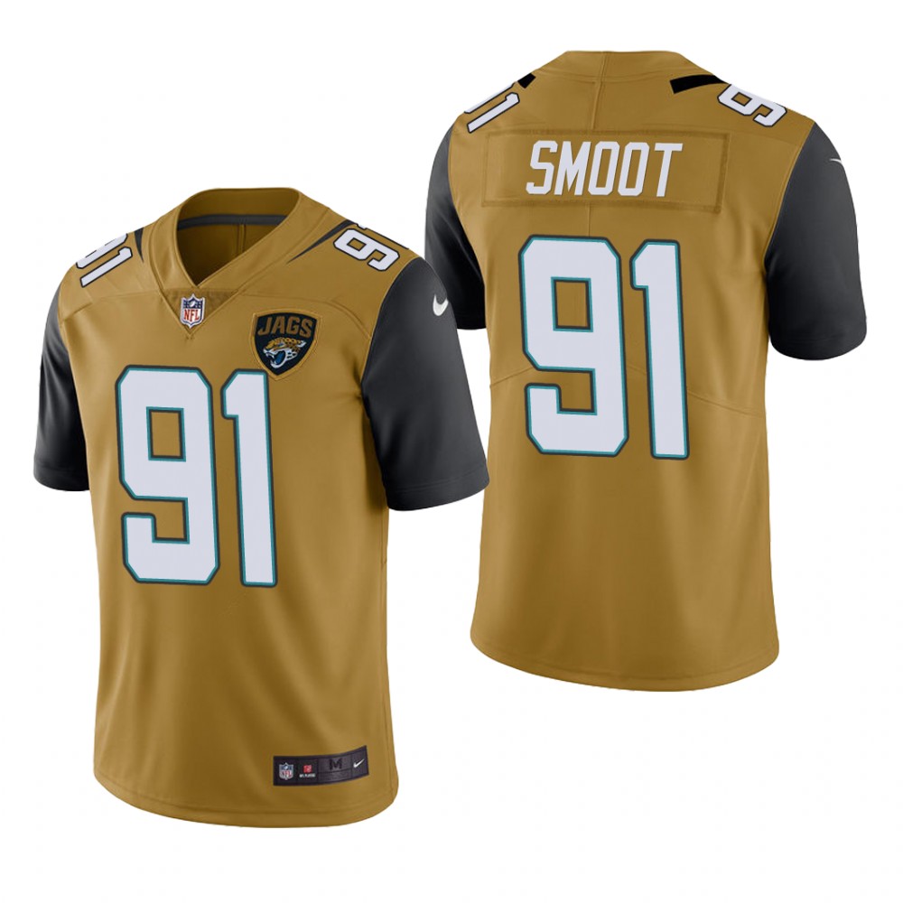 Jacksonville Jaguars Dawuane Smoot Gold Jersey Color Rush Limited - Men's