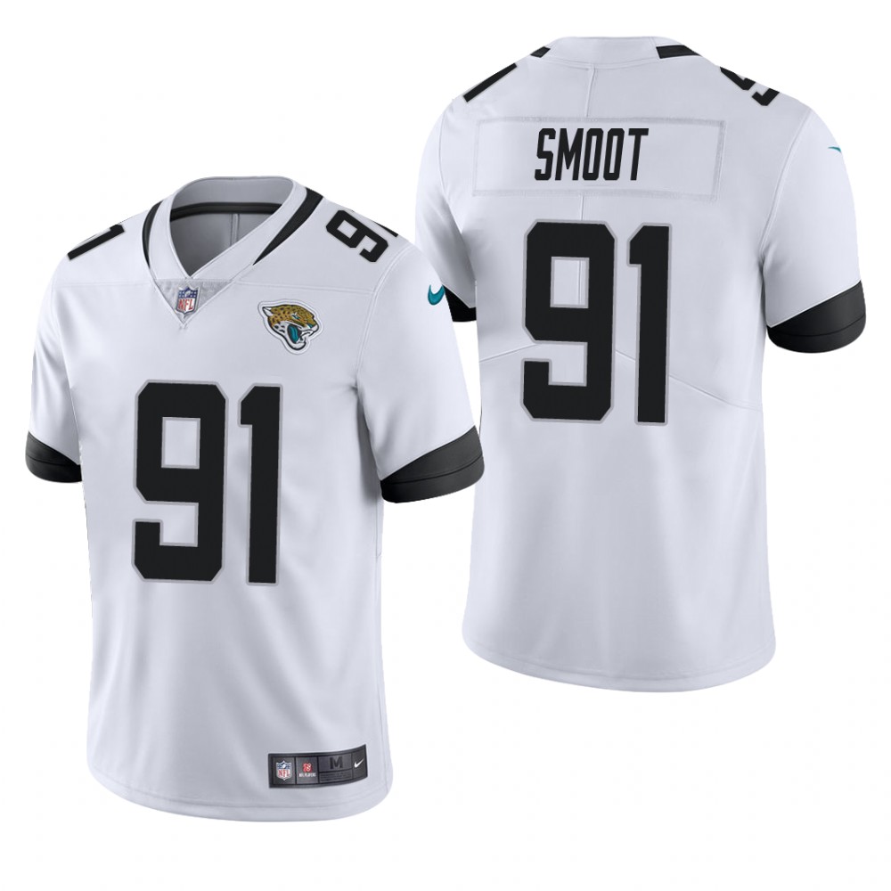 Jacksonville Jaguars Dawuane Smoot White Jersey Vapor Limited - Men's