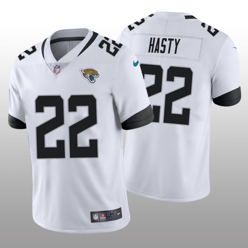 Jacksonville Jaguars JaMycal Hasty White Jersey Vapor Limited - Men's