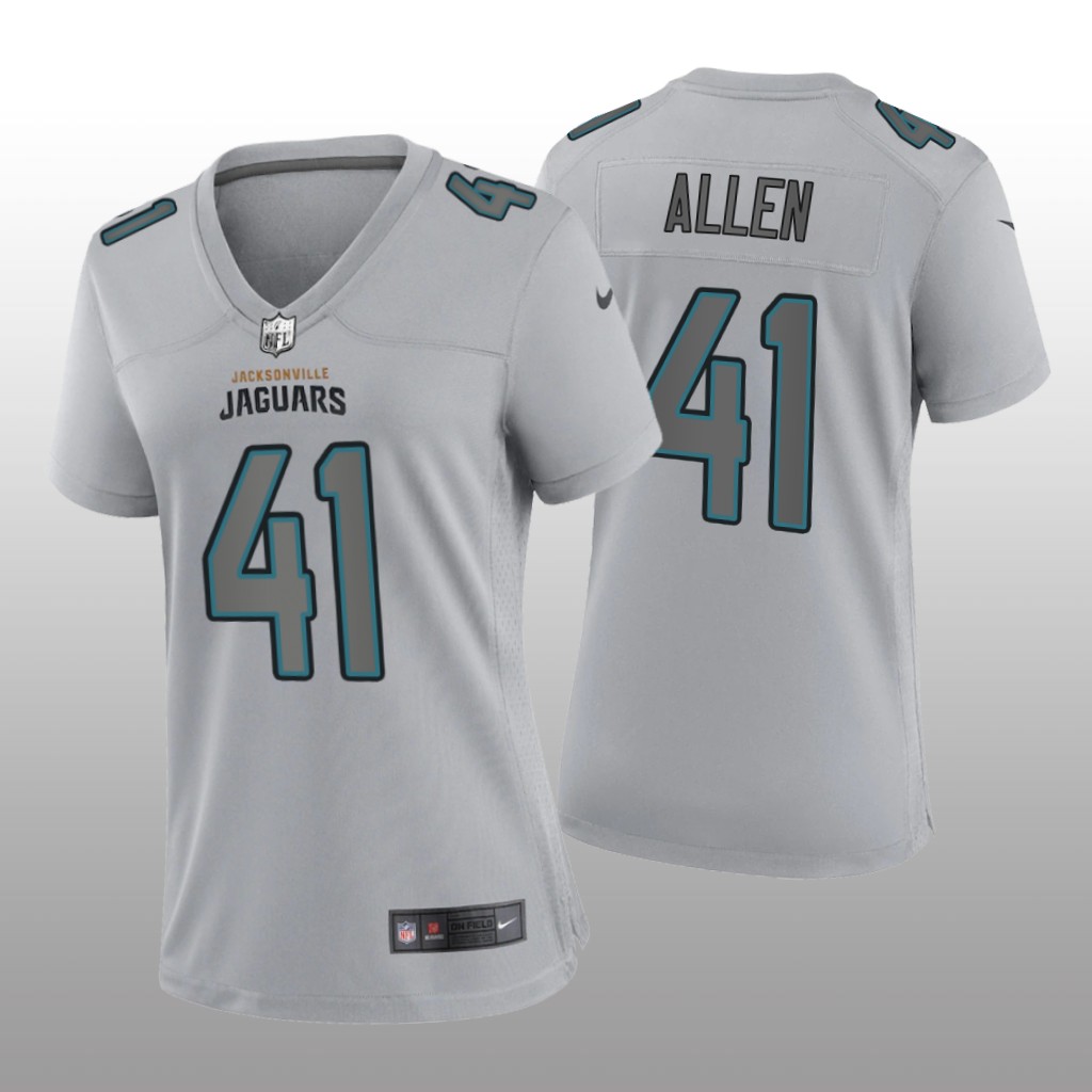 Jacksonville Jaguars Josh Allen Gray Jersey Atmosphere Fashion Game - Women's