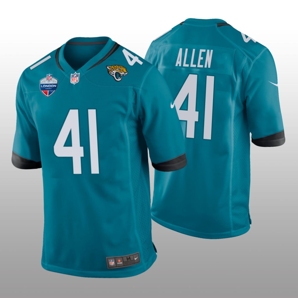 Jacksonville Jaguars Josh Allen Teal Game 2021 London Games Patch - Men's